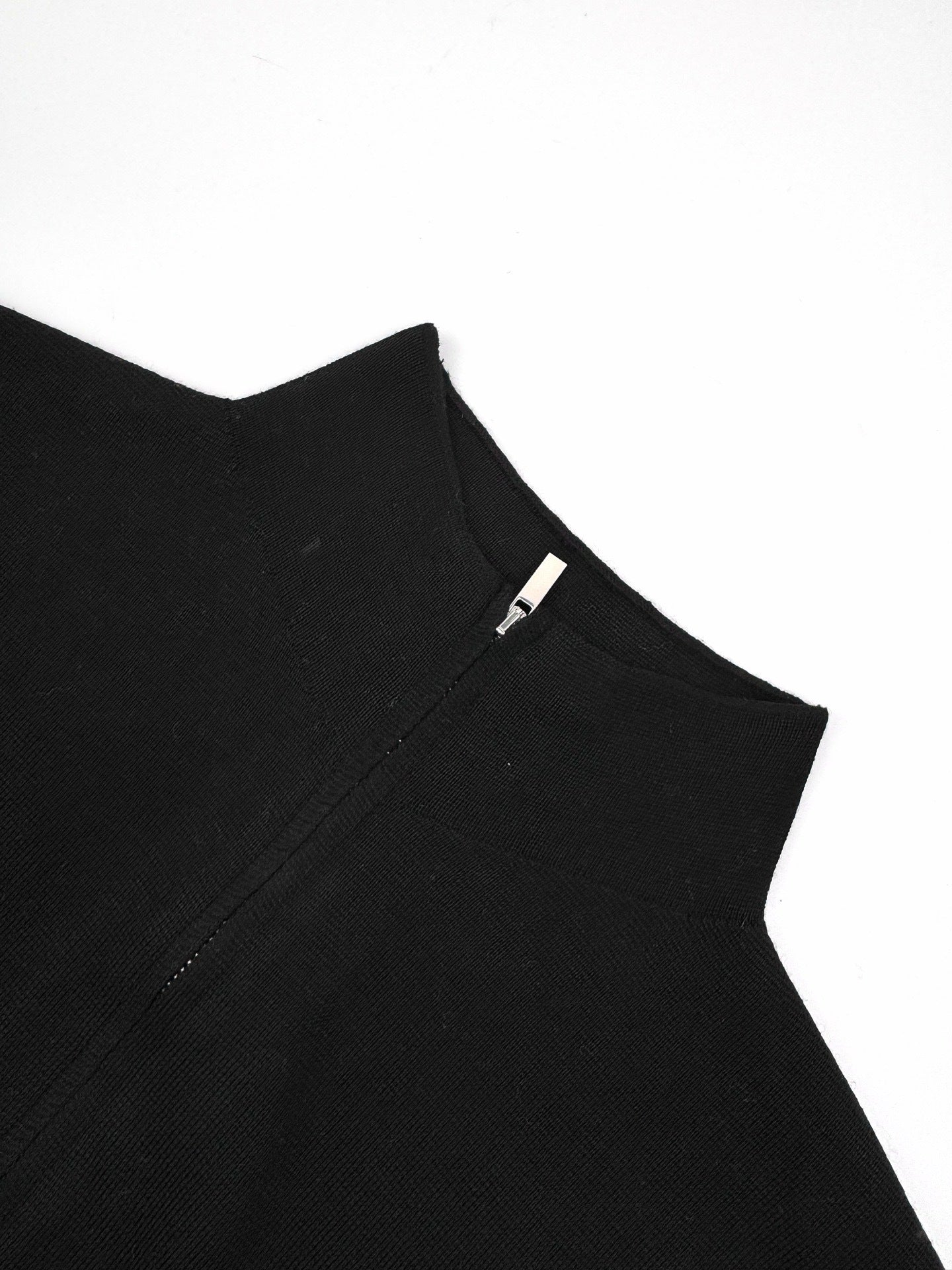 Dior CD Icon Zipped Sweater "Black Virgin Wool Punto Milano Knit"