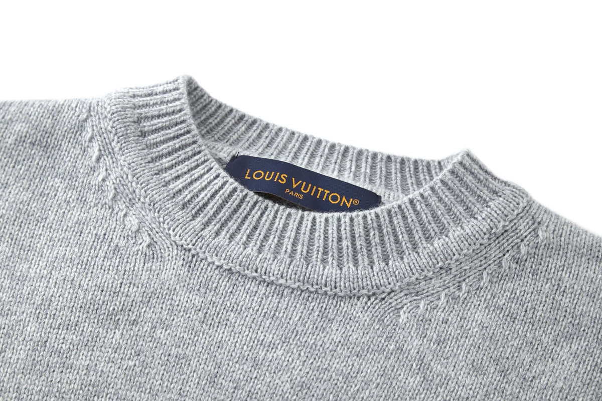 Louis Vuitton Chunky Wool-Cashmere Crewneck "Grey"