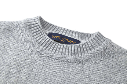 Louis Vuitton Chunky Wool-Cashmere Crewneck "Grey"