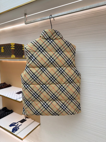 Burberry Reversible Check Down Vest "Black" and "Beige"