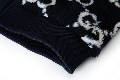Gucci GG Jacquard Hooded Jacket "Navy Blue"