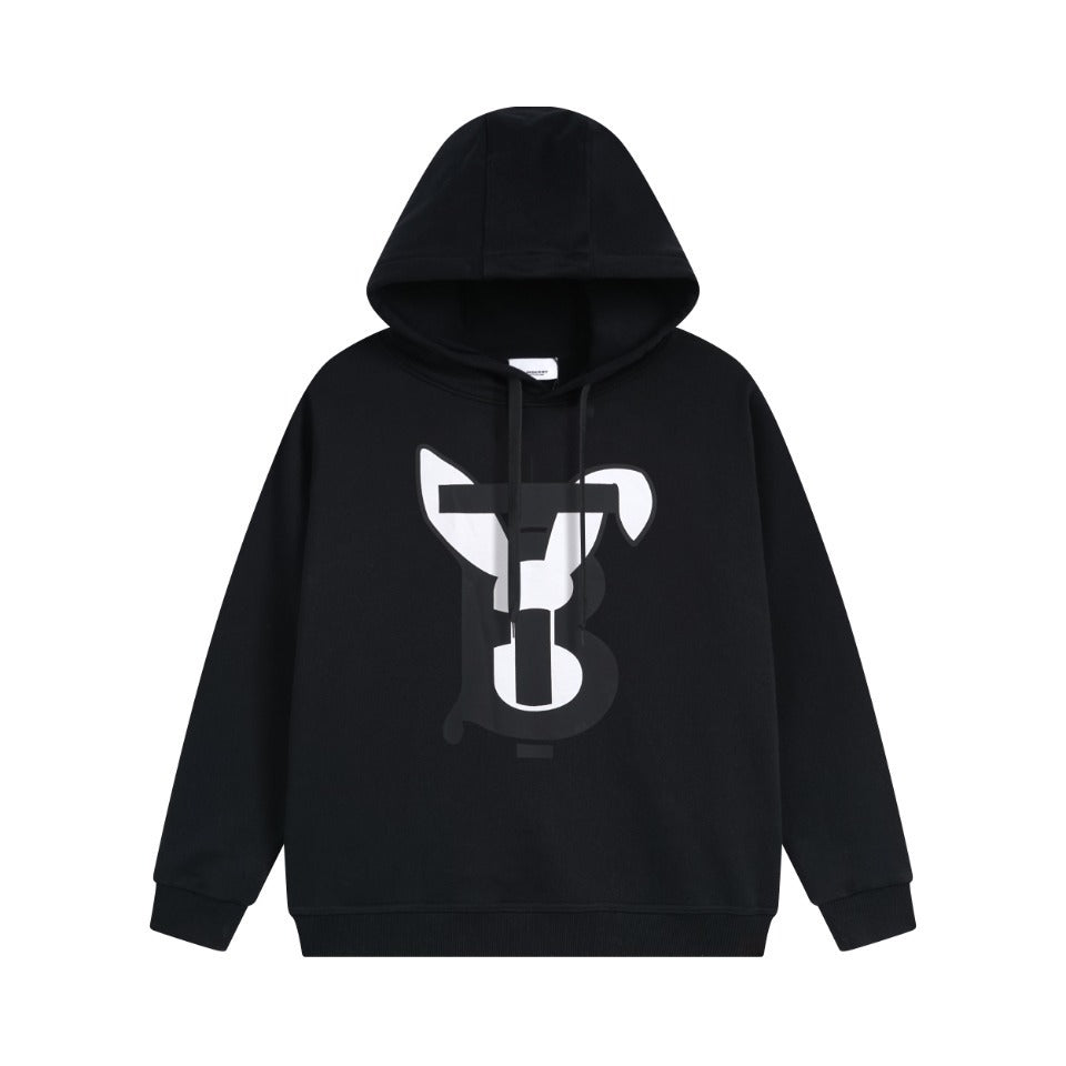 Burberry Rabbit Logo Print Hoodie "Black"