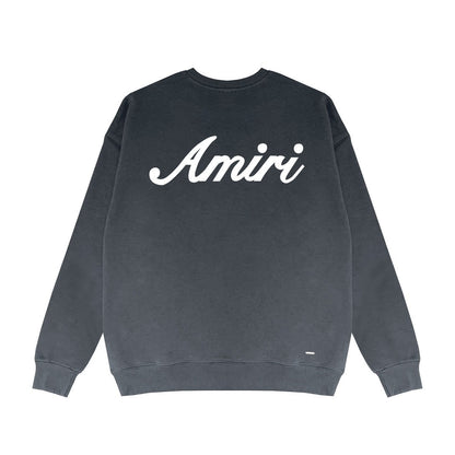 Amiri Script Logo Sweatshirt "Grey-White"