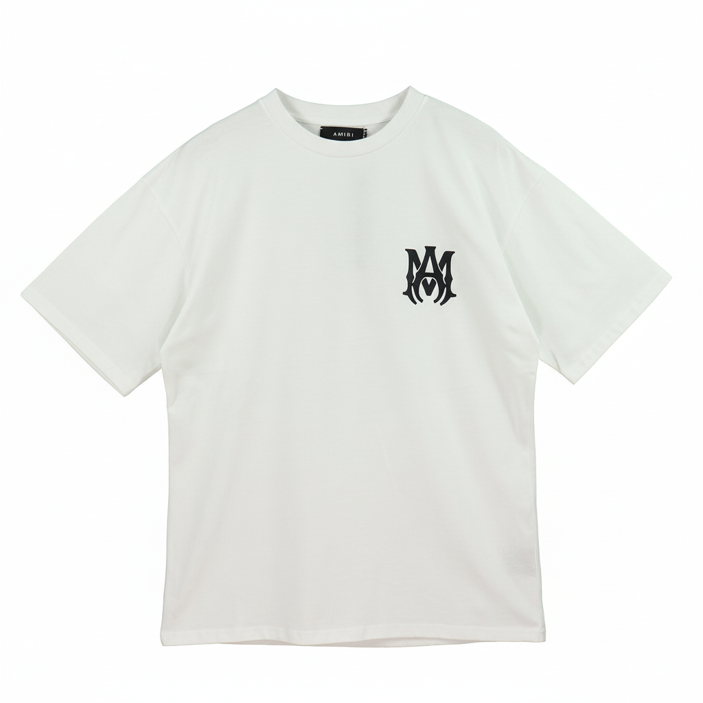 Amiri MA Core Logo Print "White-Black"