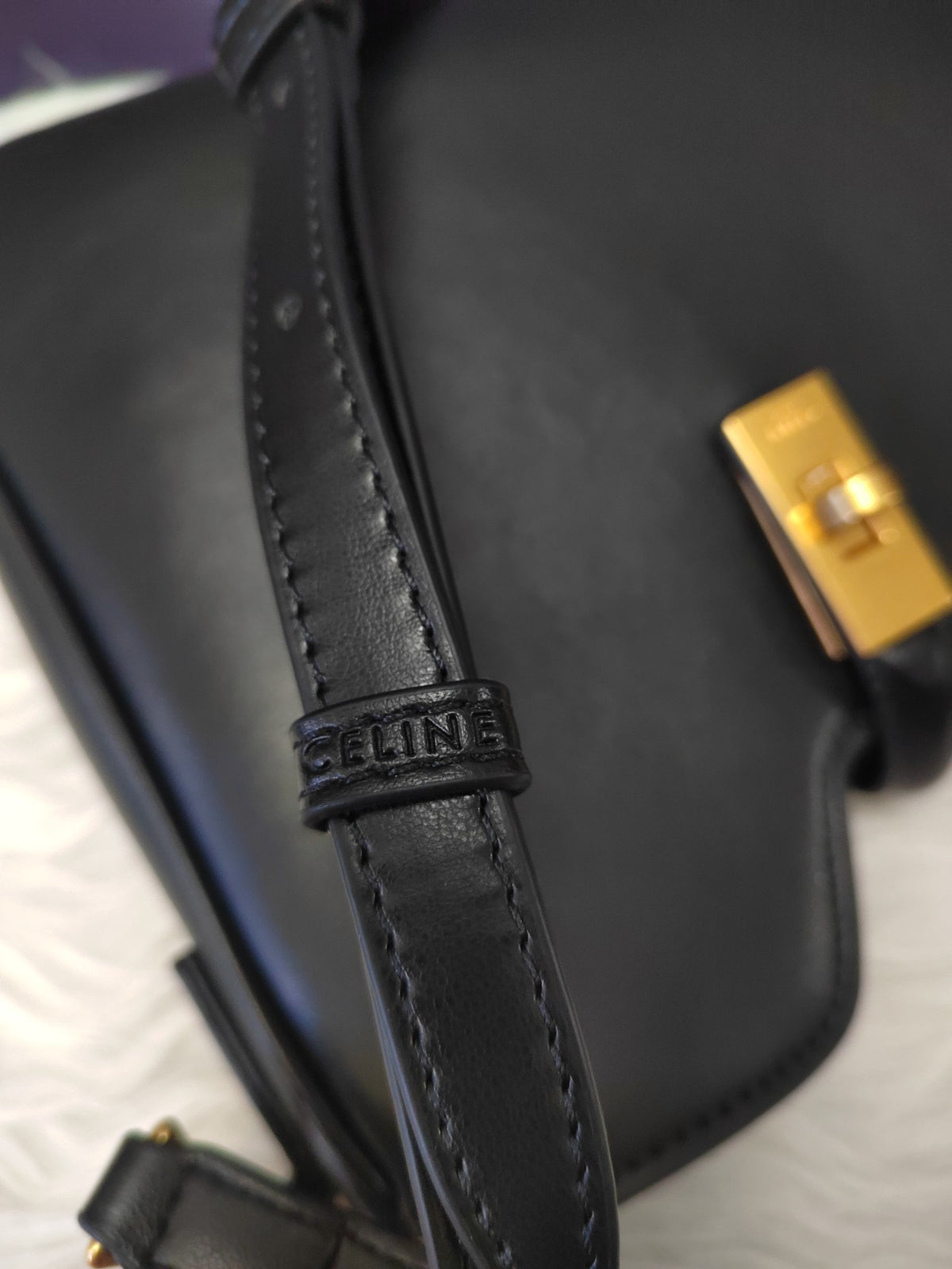 Celine Small Camille 16 Soft Bag in Smooth Calfskin "Black"