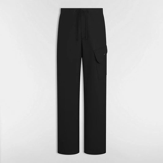 Dior Cargo Pants with Saddle Pocket "Black Blended Cotton Twill"