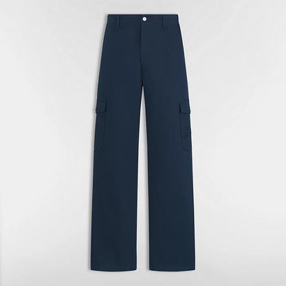 Dior Ribbon Cargo Pants "Blue Cotton Twill"