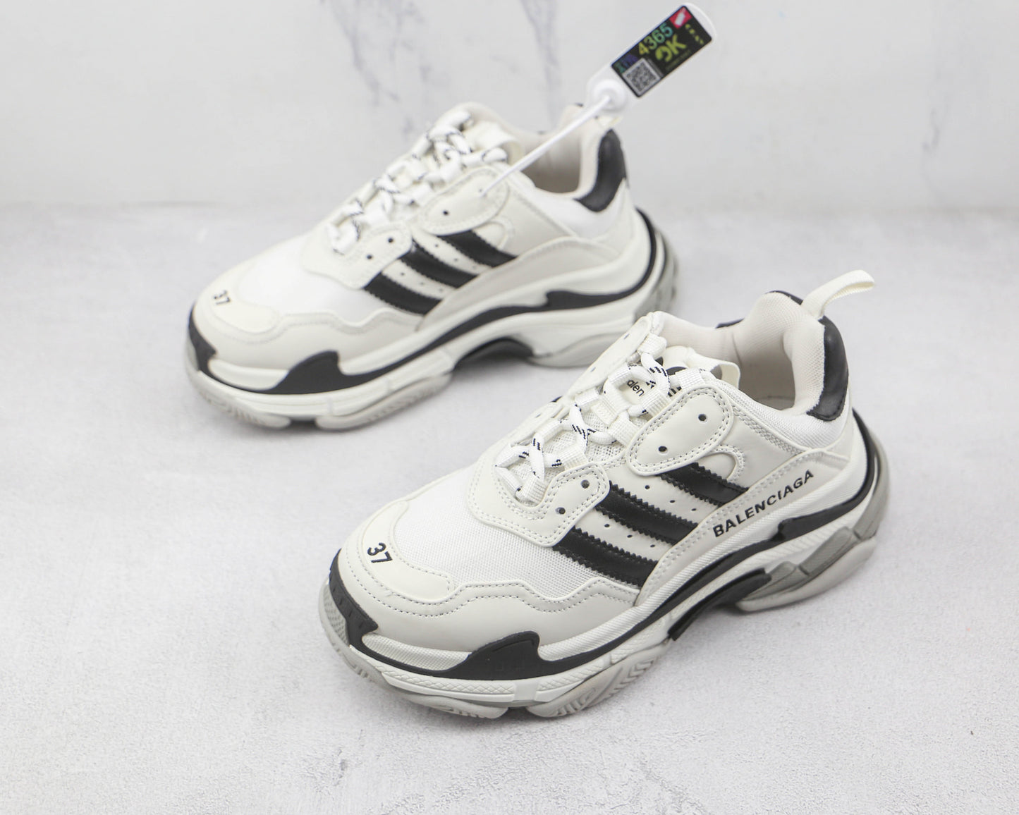 Balenciaga x Adidas Triple S "White-Black"