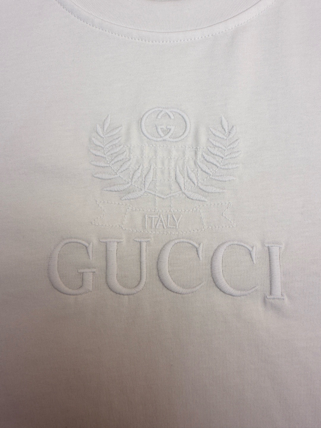 Gucci Cotton Jersey T-shirt with Embroidery "White"