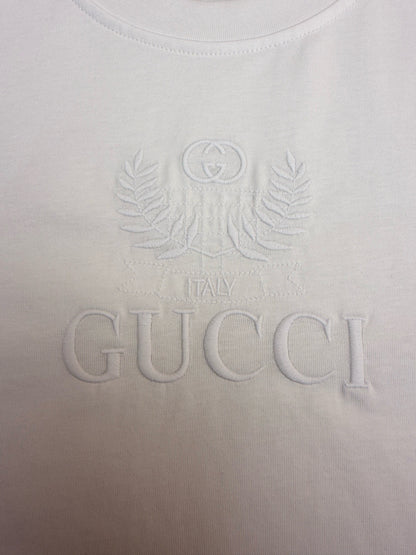 Gucci Cotton Jersey T-shirt with Embroidery "White"
