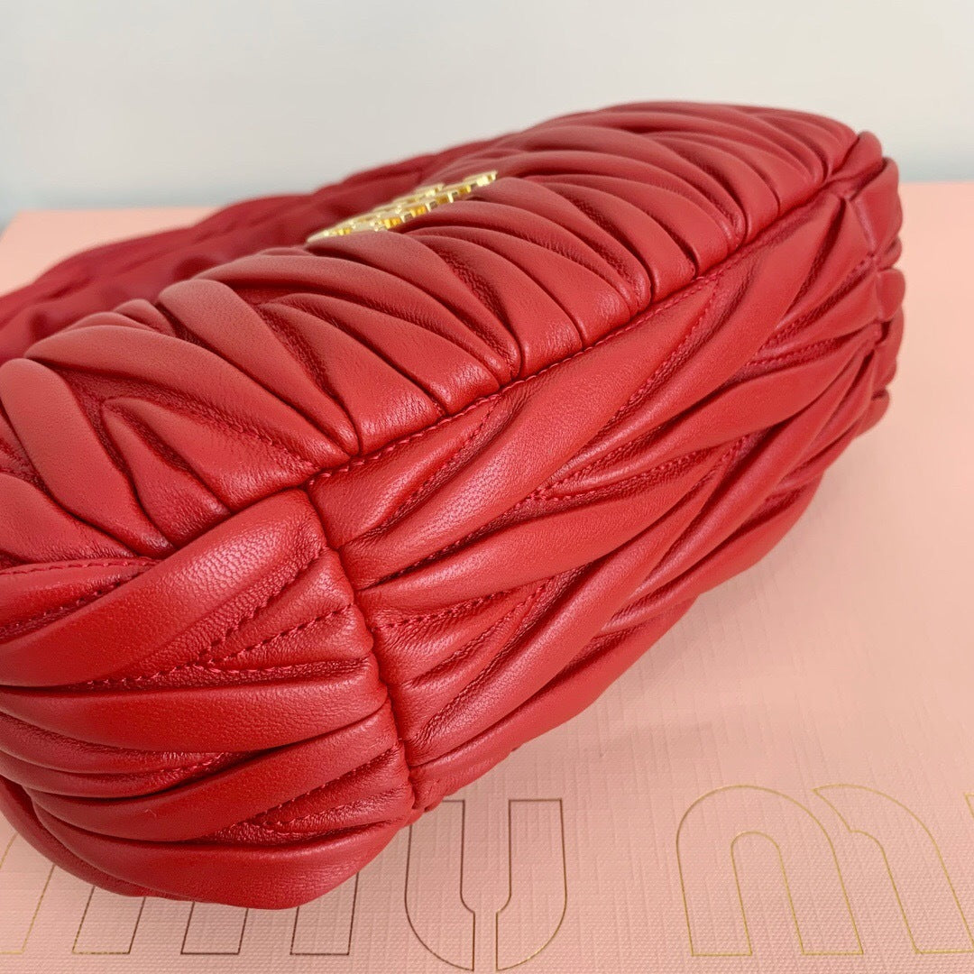 Miu Miu Wander Matelassé Nappa Leather Hobo Bag