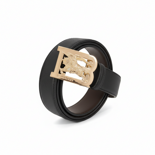 Burberry Leather Belt "Black-Gold"
