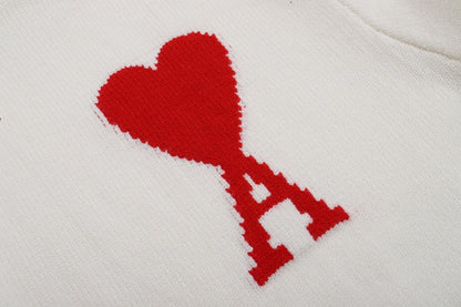 Ami Paris Ami De Coeur Hoodie "White"