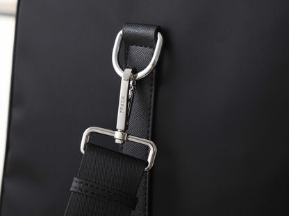 Prada Re-Nylon and Saffiano Leather Duffle Bag "Black"