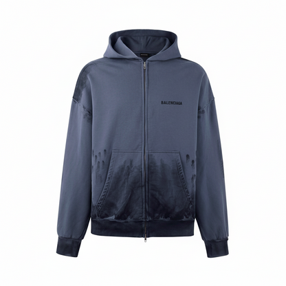 Balenciaga Balenciaga Back Zip-up Hoodie "Blue-Black"