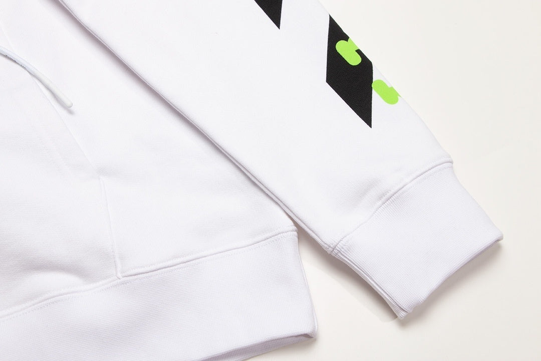Off-White Opposite Arrow Boxy Hoodie "White-Lime"