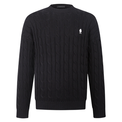 Prada Cotton Crew-neck Sweater "Black"