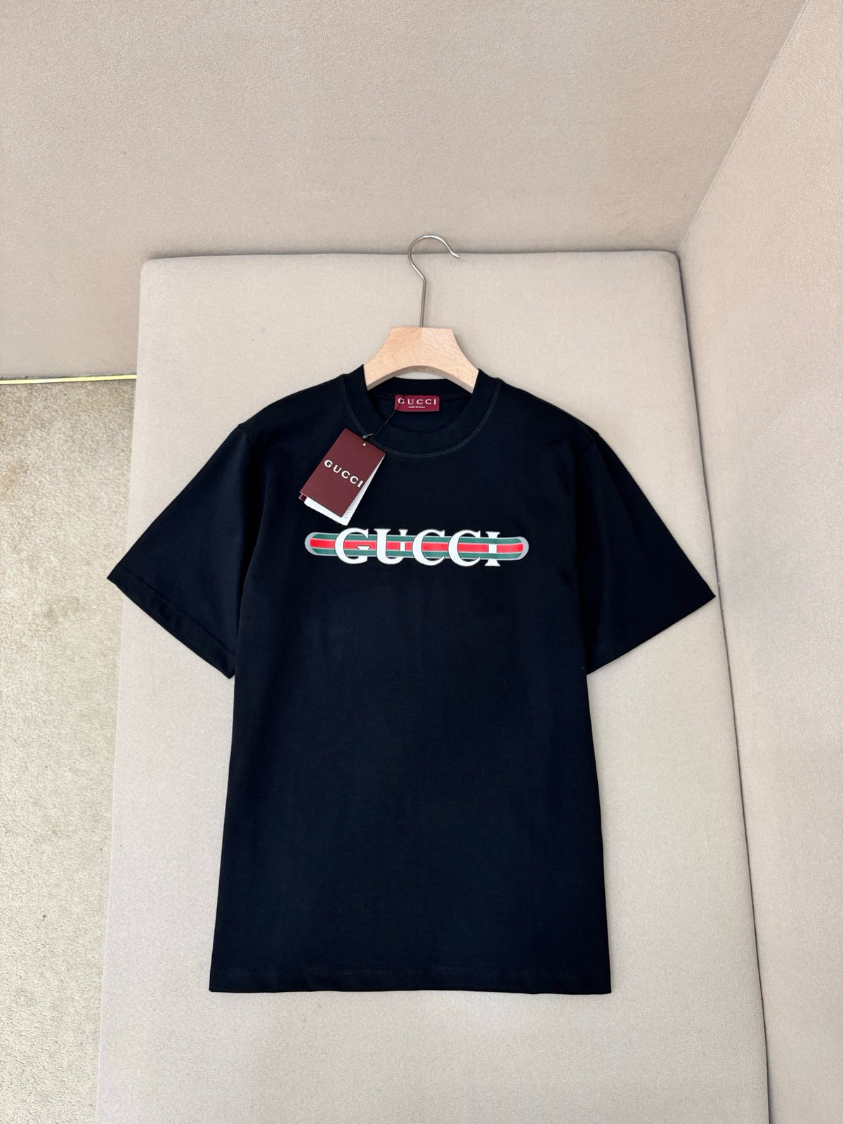 Gucci Printed Cotton T-Shirt "Black"