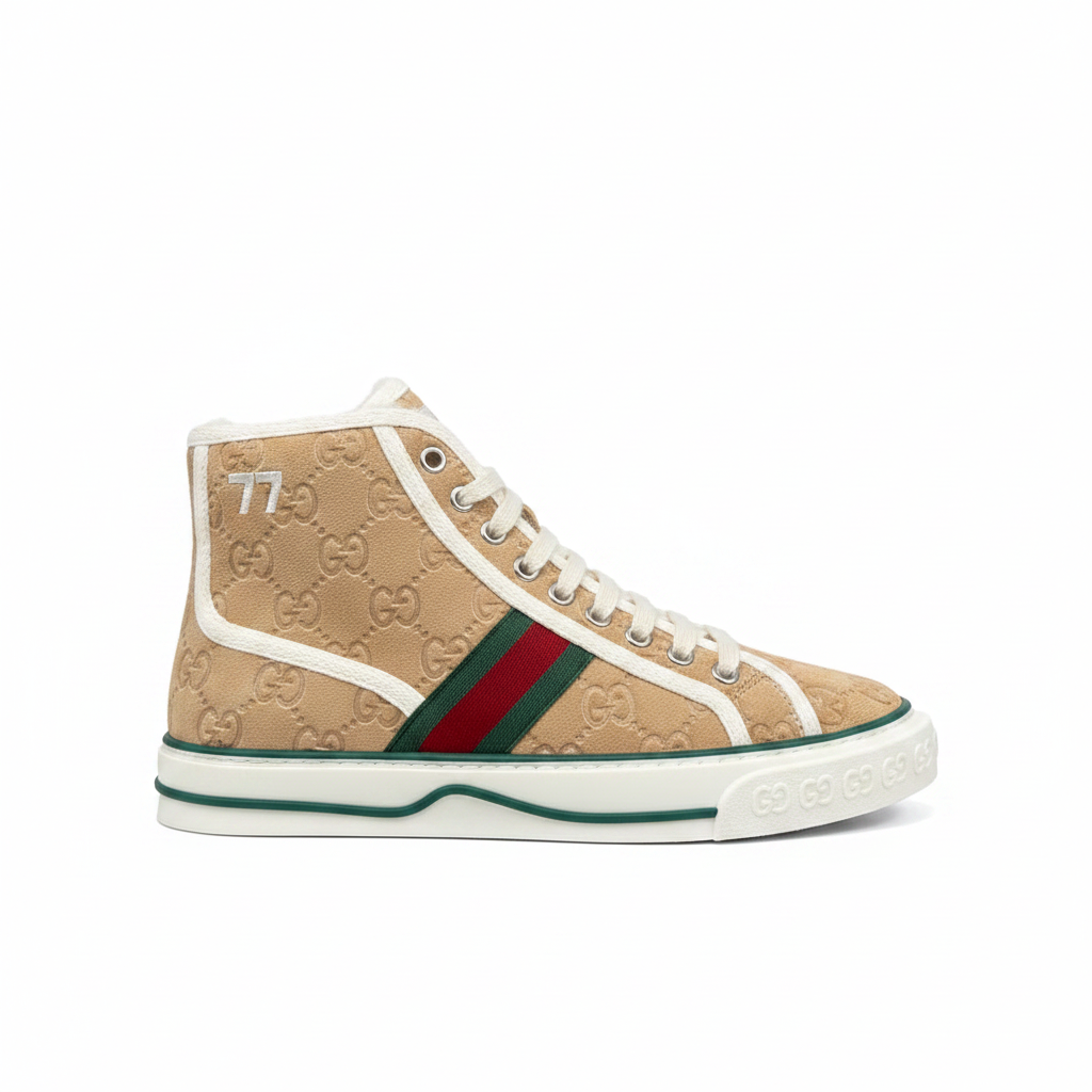 Gucci Tennis 1977 High-Top "Beige Monogram"