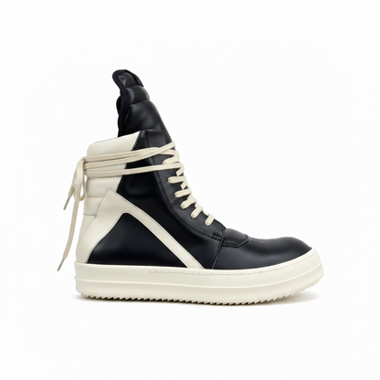 Rick Owens Geobasket Lace-High "Black-White"