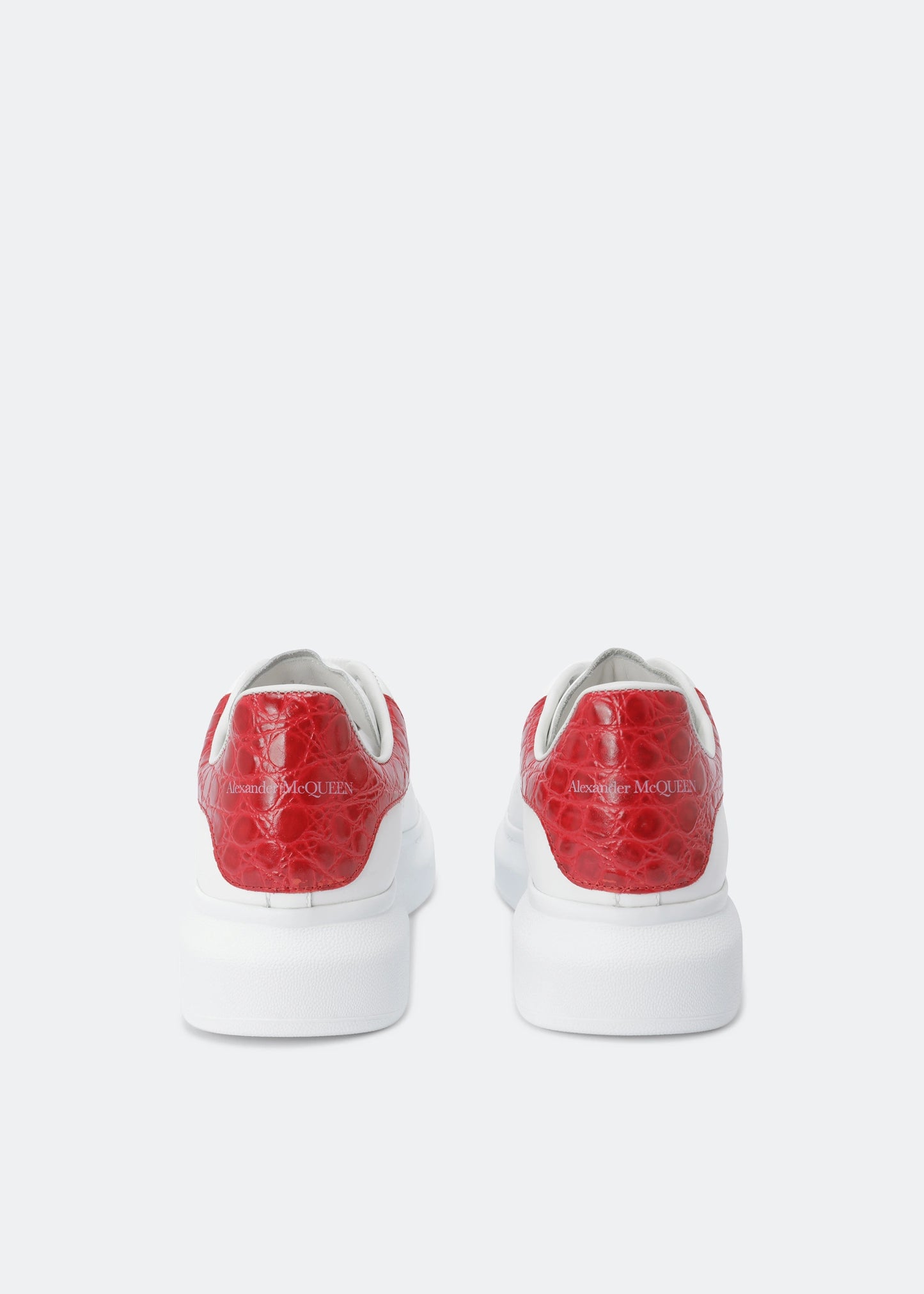 Alexander McQueen Oversized "White-Red Croc Effect"