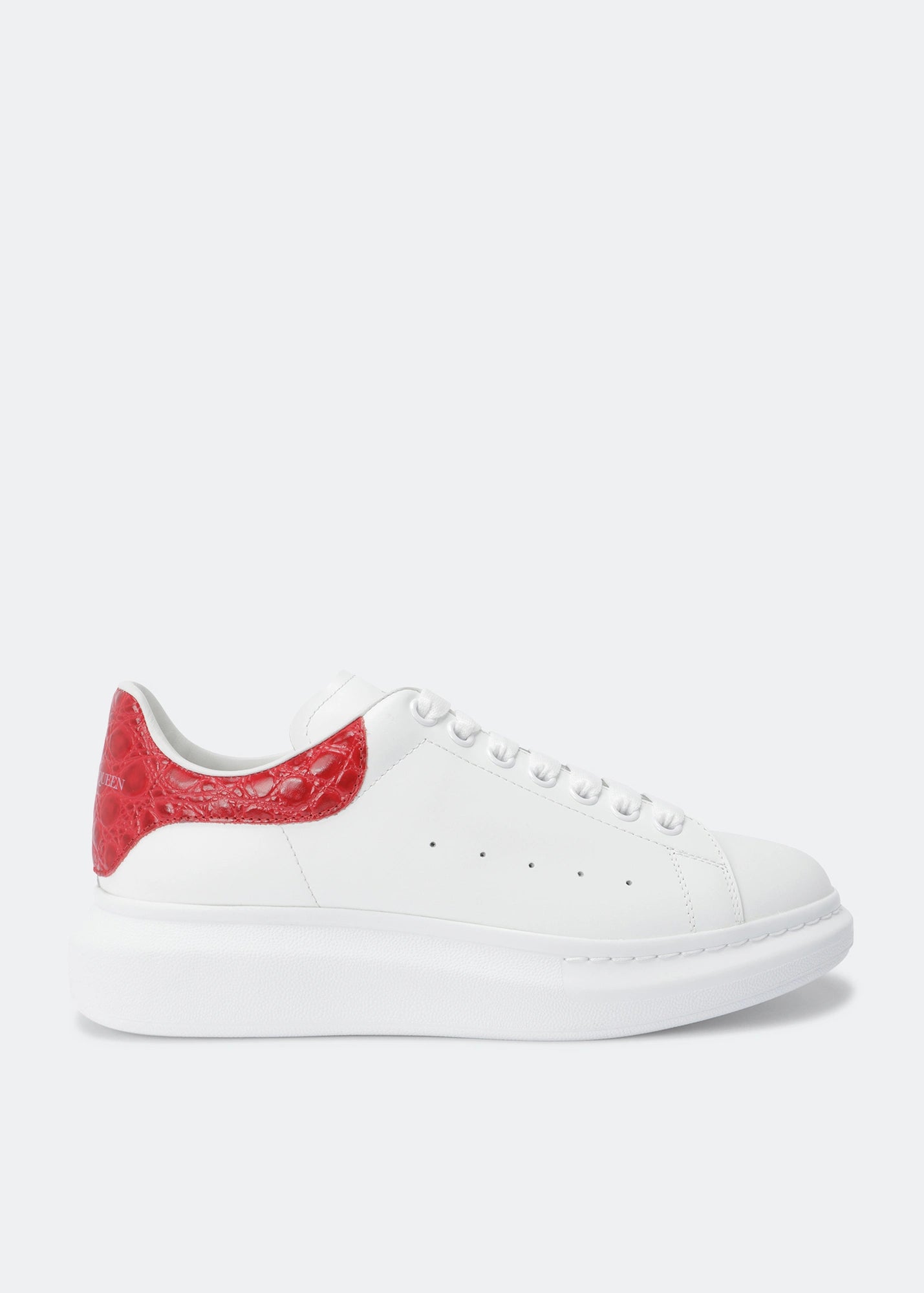 Alexander McQueen Oversized "White-Red Croc Effect"