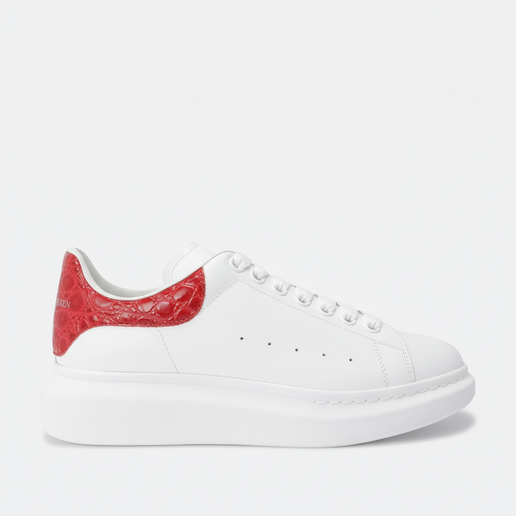 Alexander McQueen Oversized "White-Red Croc Effect"