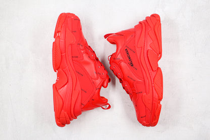 Balenciaga Triple S "Red-All Over Logo"