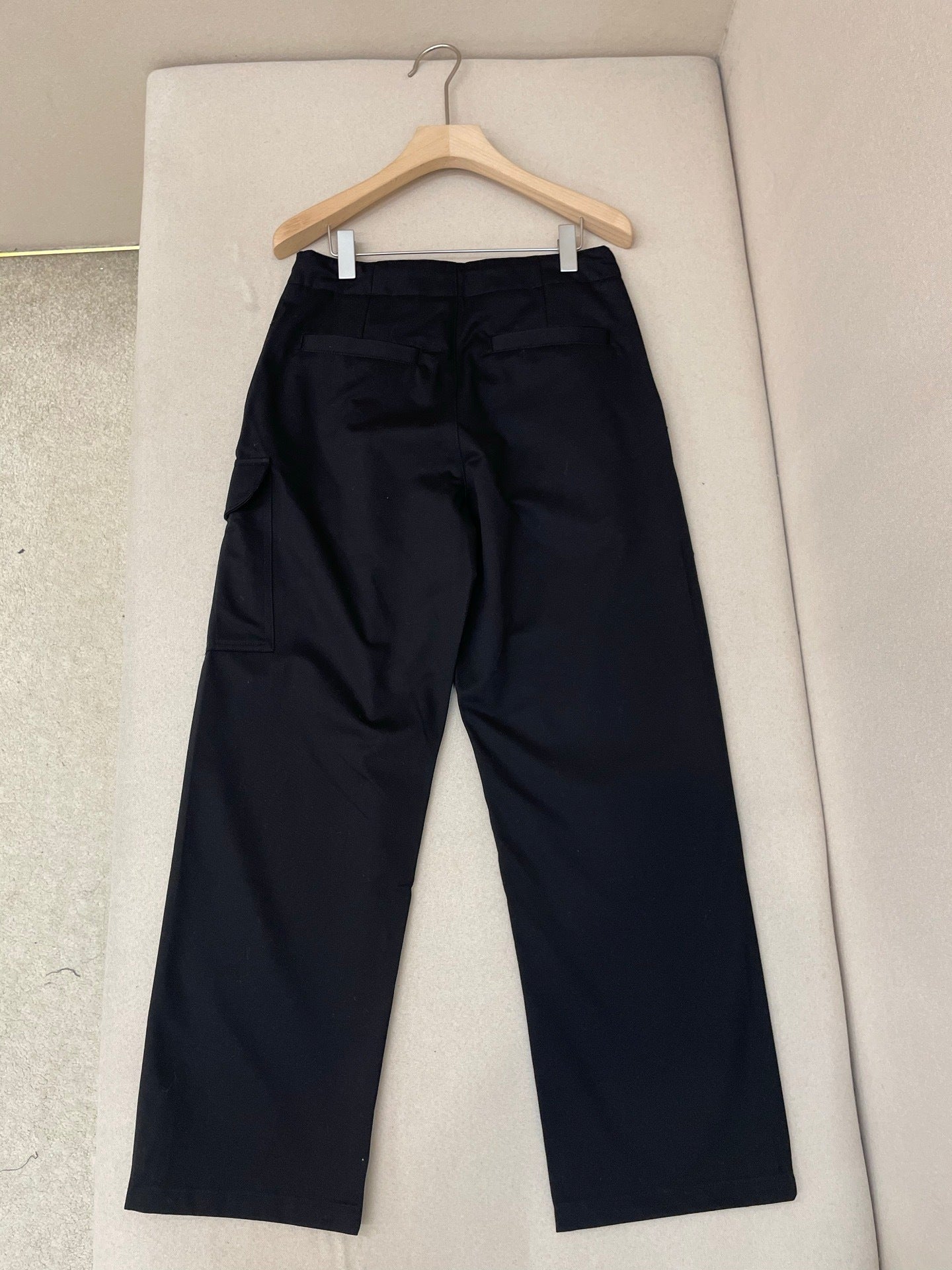 Dior Cargo Pants with Saddle Pocket "Black Blended Cotton Twill"