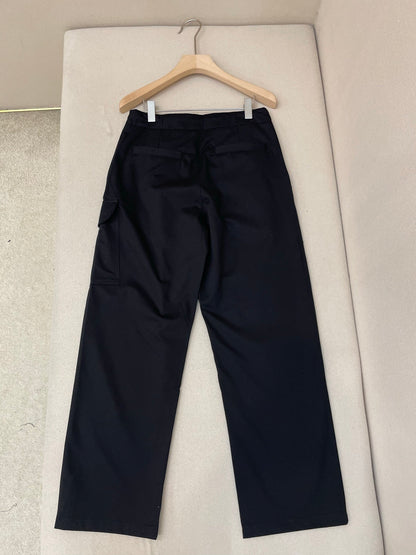 Dior Cargo Pants with Saddle Pocket "Black Blended Cotton Twill"