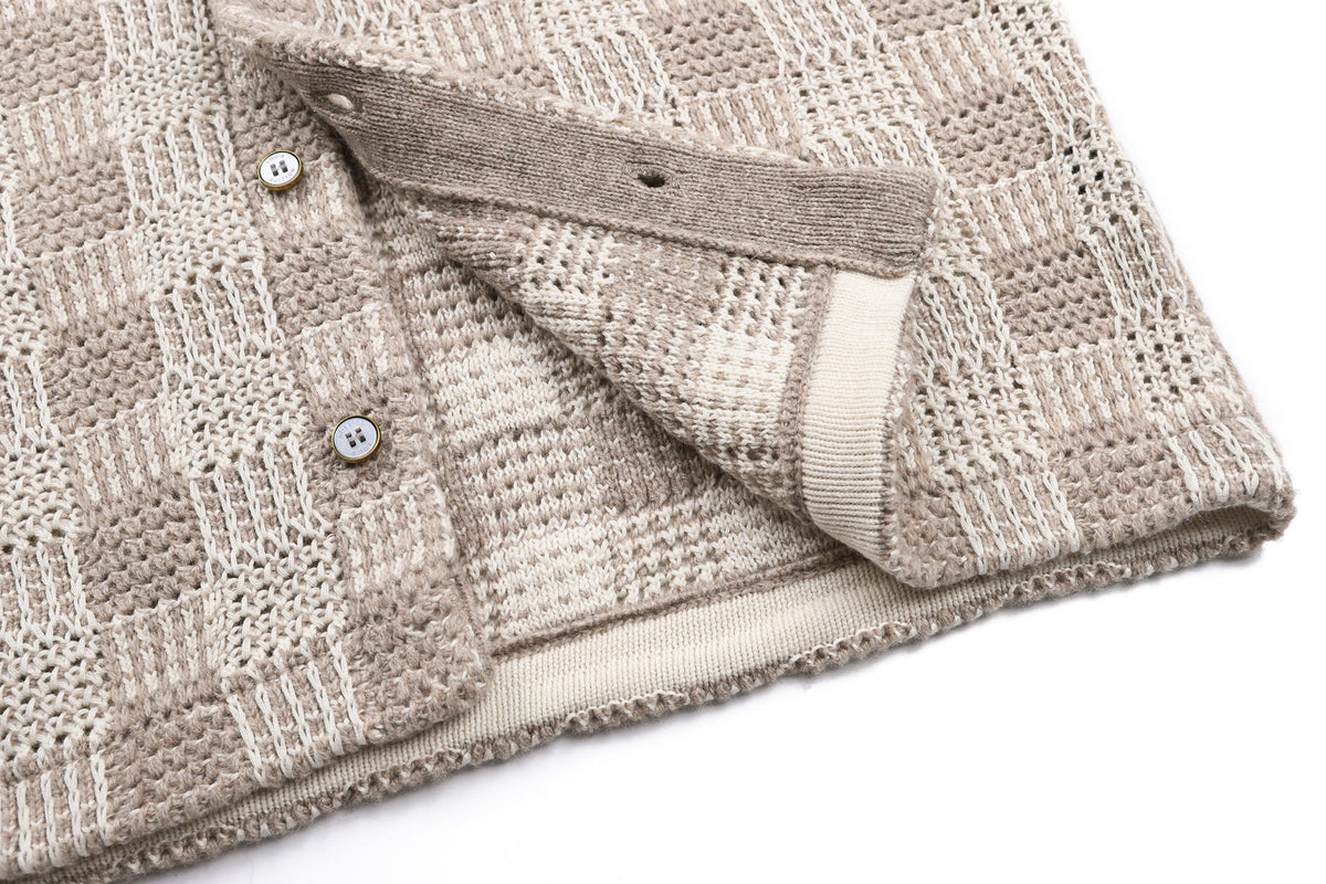 Louis Vuitton Tweedy Jacquard Check Cardigan "Beige"