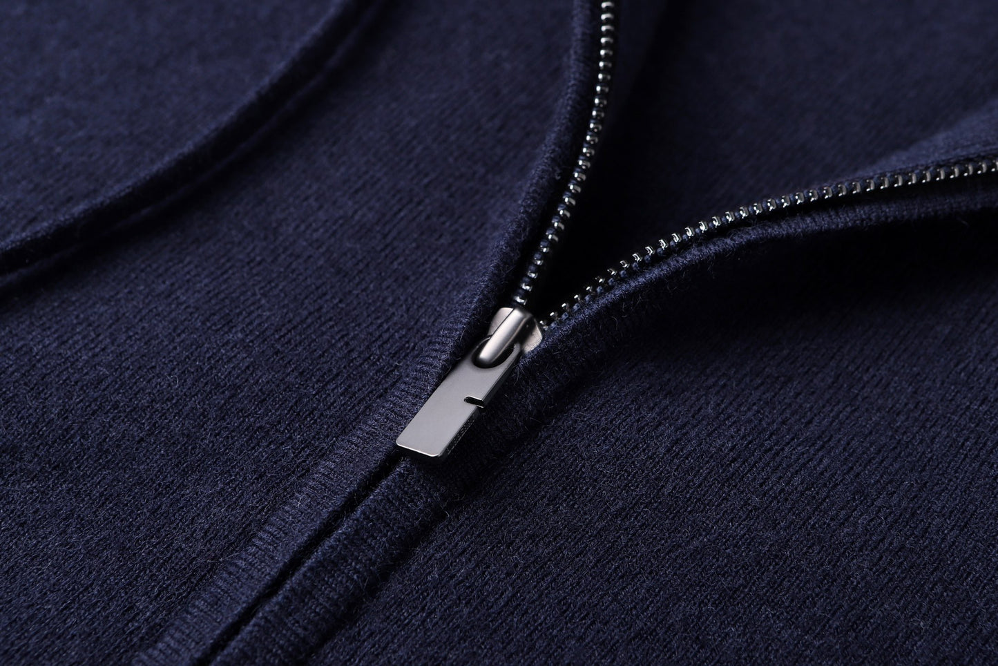 Burberry Cashmere Blend Zip Hoodie "Navy Blue"