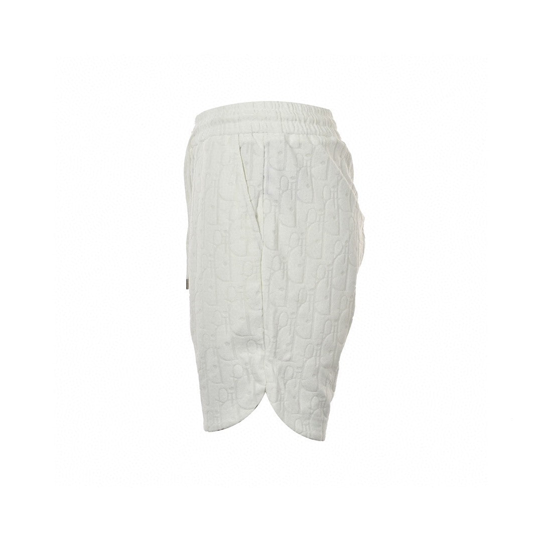 Dior Monogram Jacquard Toweling Shorts "White"