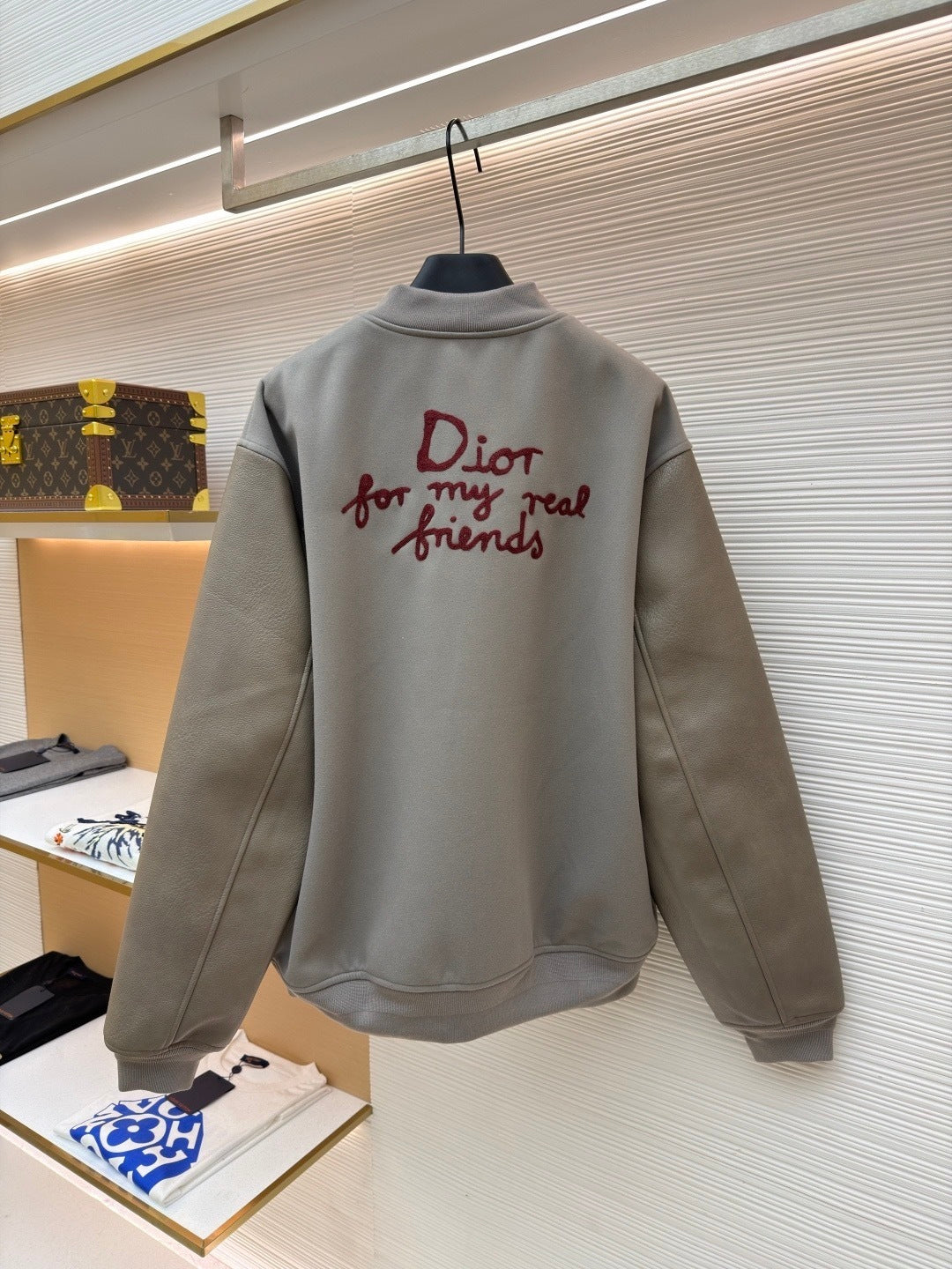 Dior And Hylton Nel Varsity Jacket "Beige"