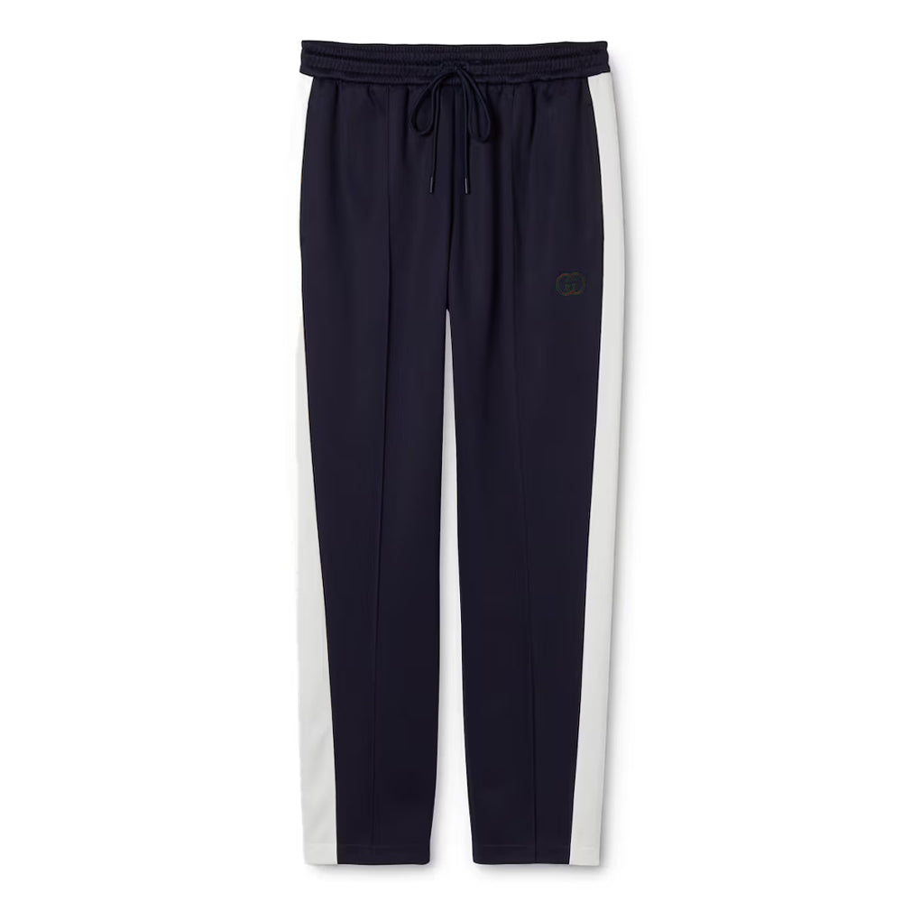 Gucci Technical Jersey Sportswear Trousers "Navy-White"