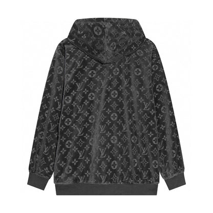 Louis Vuitton Velour Jacquard Hoodie "Grey"