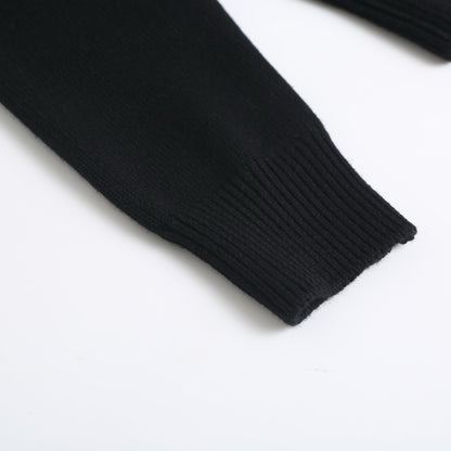 Moncler Padded Wool Zip-Up Cardigan "Black"