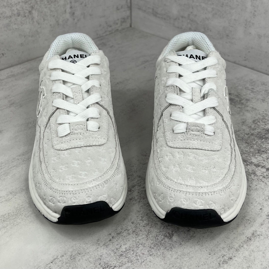 Chanel 22A "Grey All Over Logo"