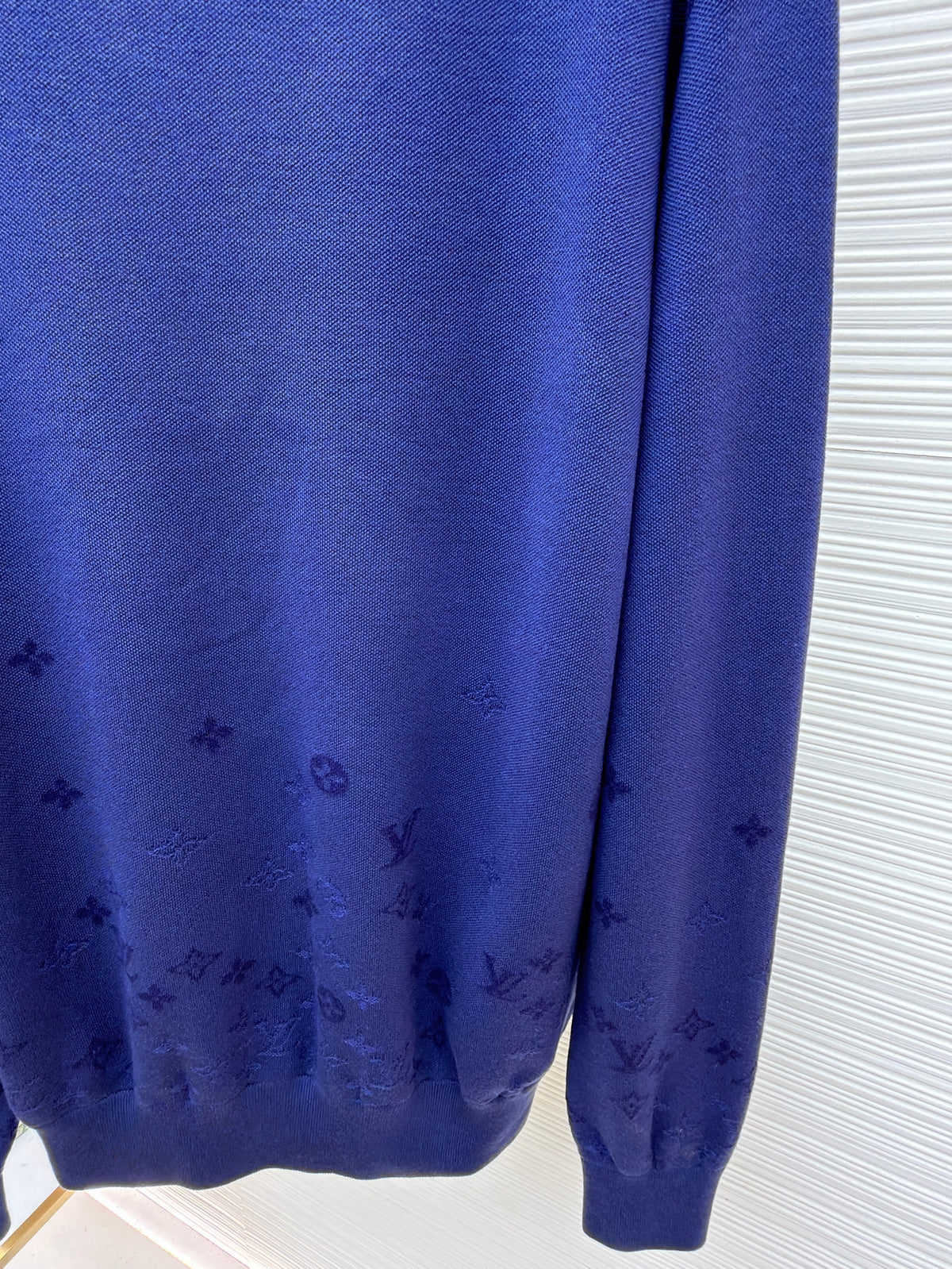 Louis Vuitton Flock Print Gradient Long-Sleeved Crewneck "Blue"