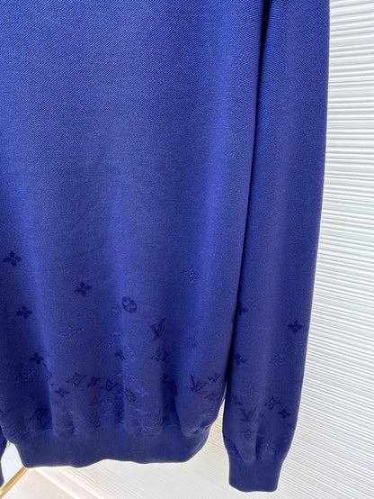 Louis Vuitton Flock Print Gradient Long-Sleeved Crewneck "Blue"