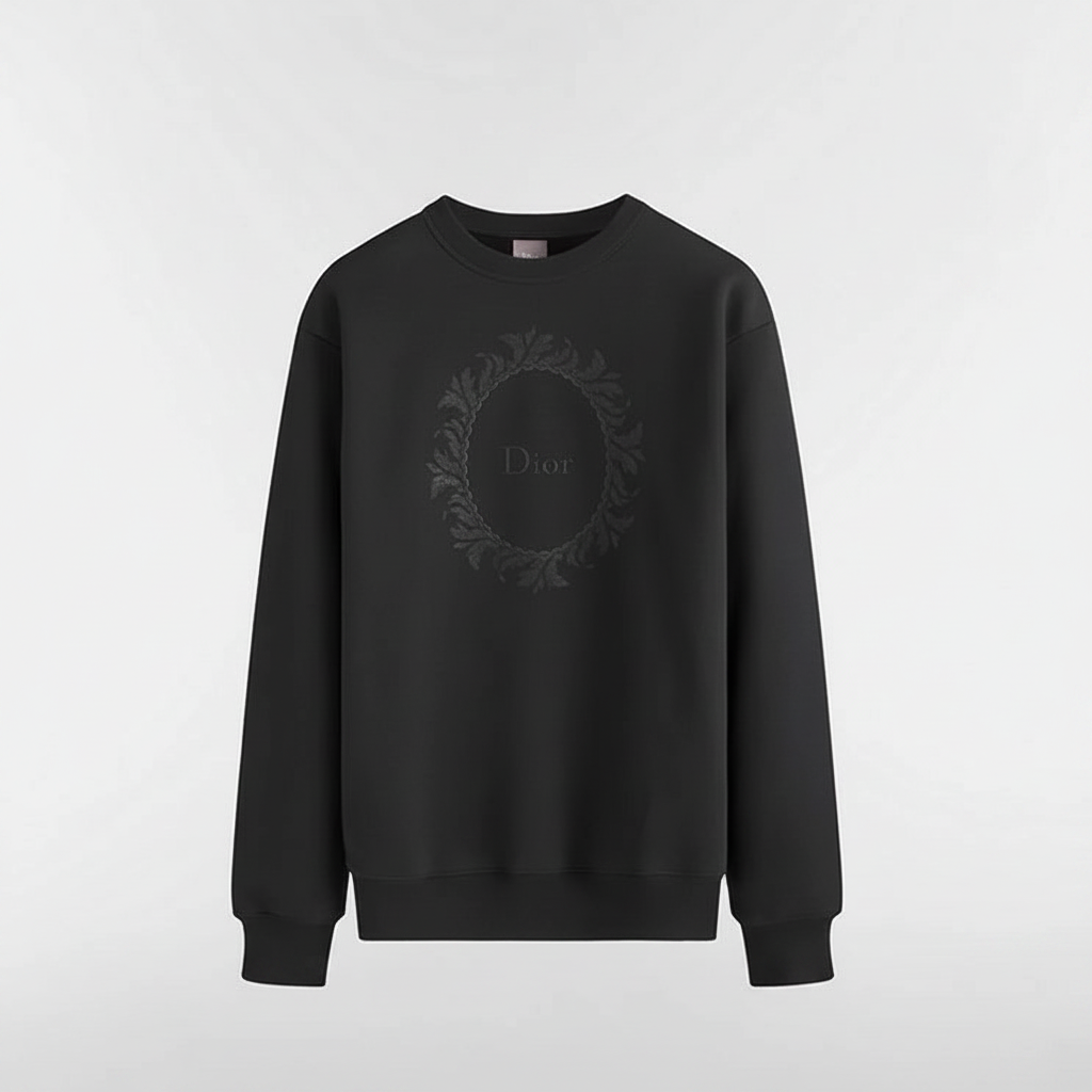 Dior Médaillon Sweatshirt "Black Cotton Fleece"