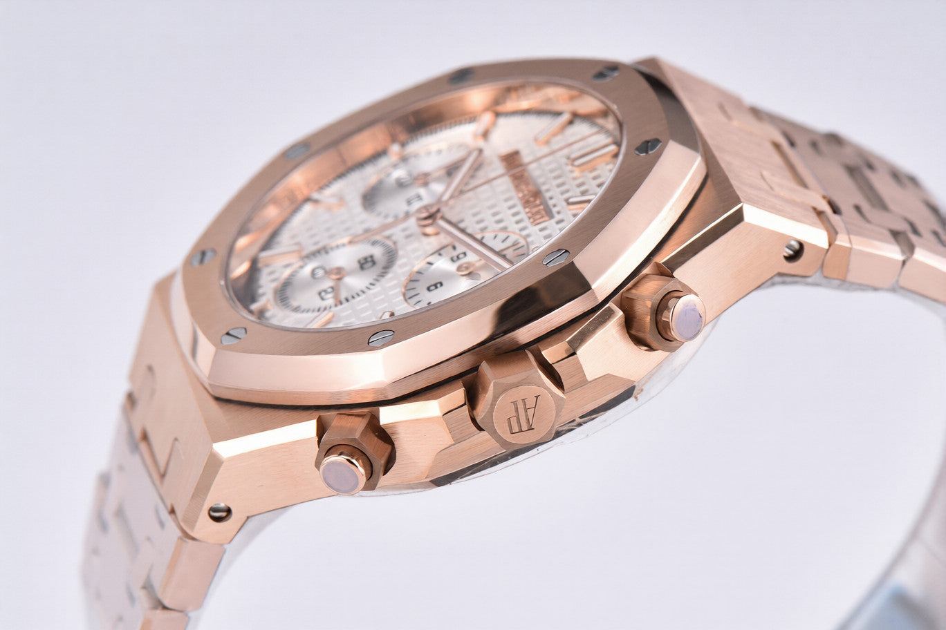 Audemars Piguet Royal Oak Chrono 41mm Rose Gold White Dial