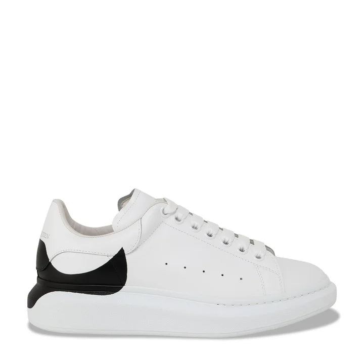 Alexander McQueen Oversized "Drop Heel Counter Print-White-Black"