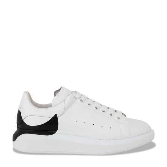 Alexander McQueen Oversized "Drop Heel Counter Print-White-Black"