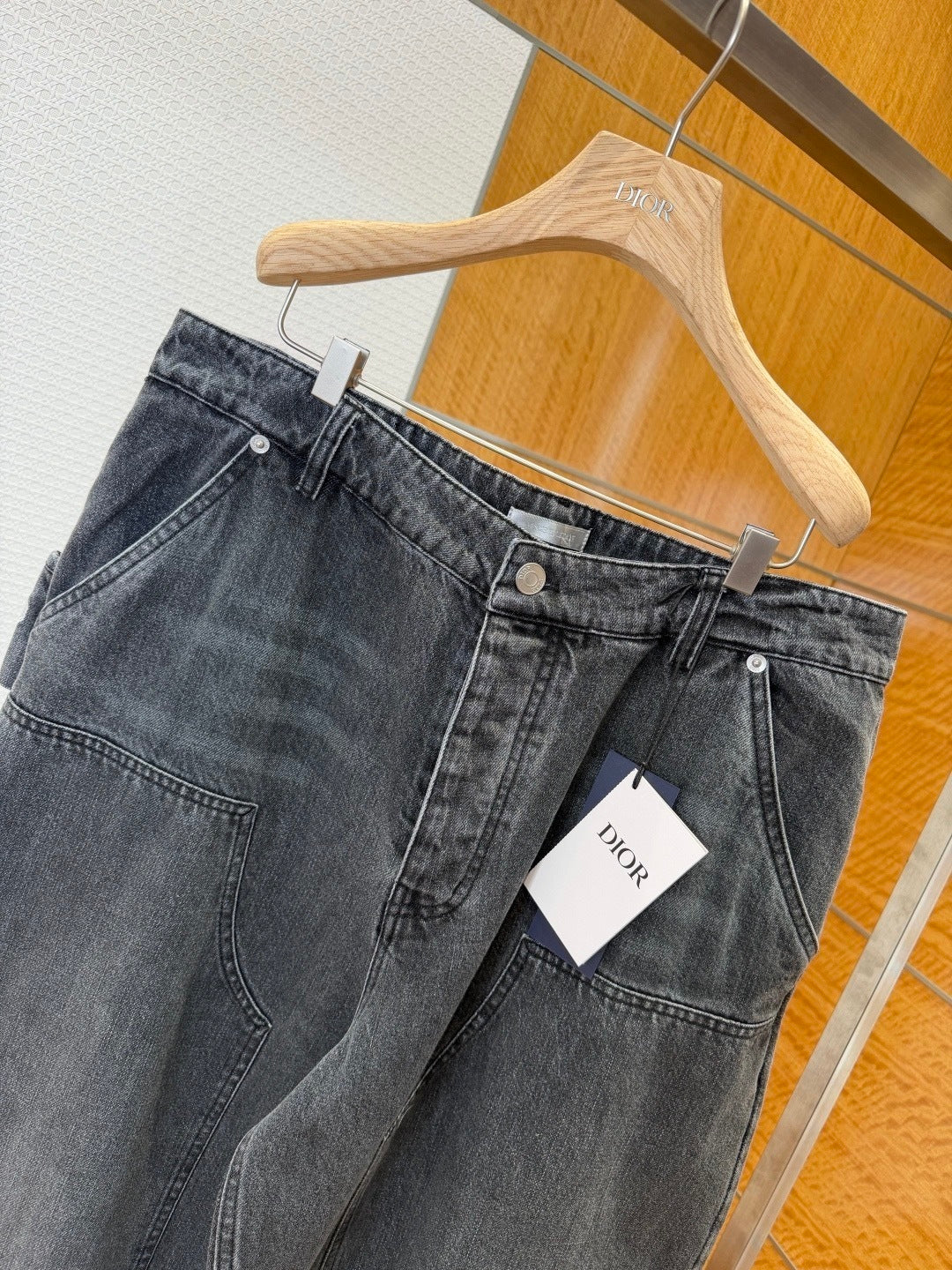 Dior CD Box Carpenter Jeans "Gray Cotton Twill"