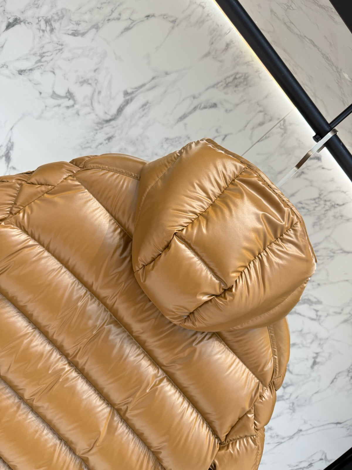 Moncler Maya Hooded Short Down Jacket "Beige"