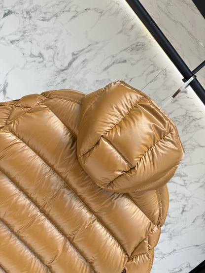 Moncler Maya Hooded Short Down Jacket "Beige"