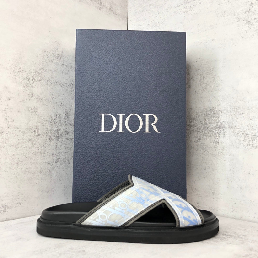 Dior Slides "Black-White-Blue"