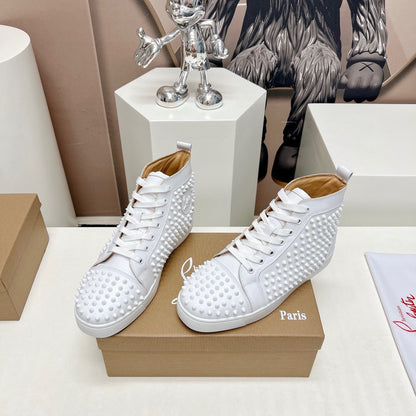 Christian Louboutin High-Top Louis Spike "White"