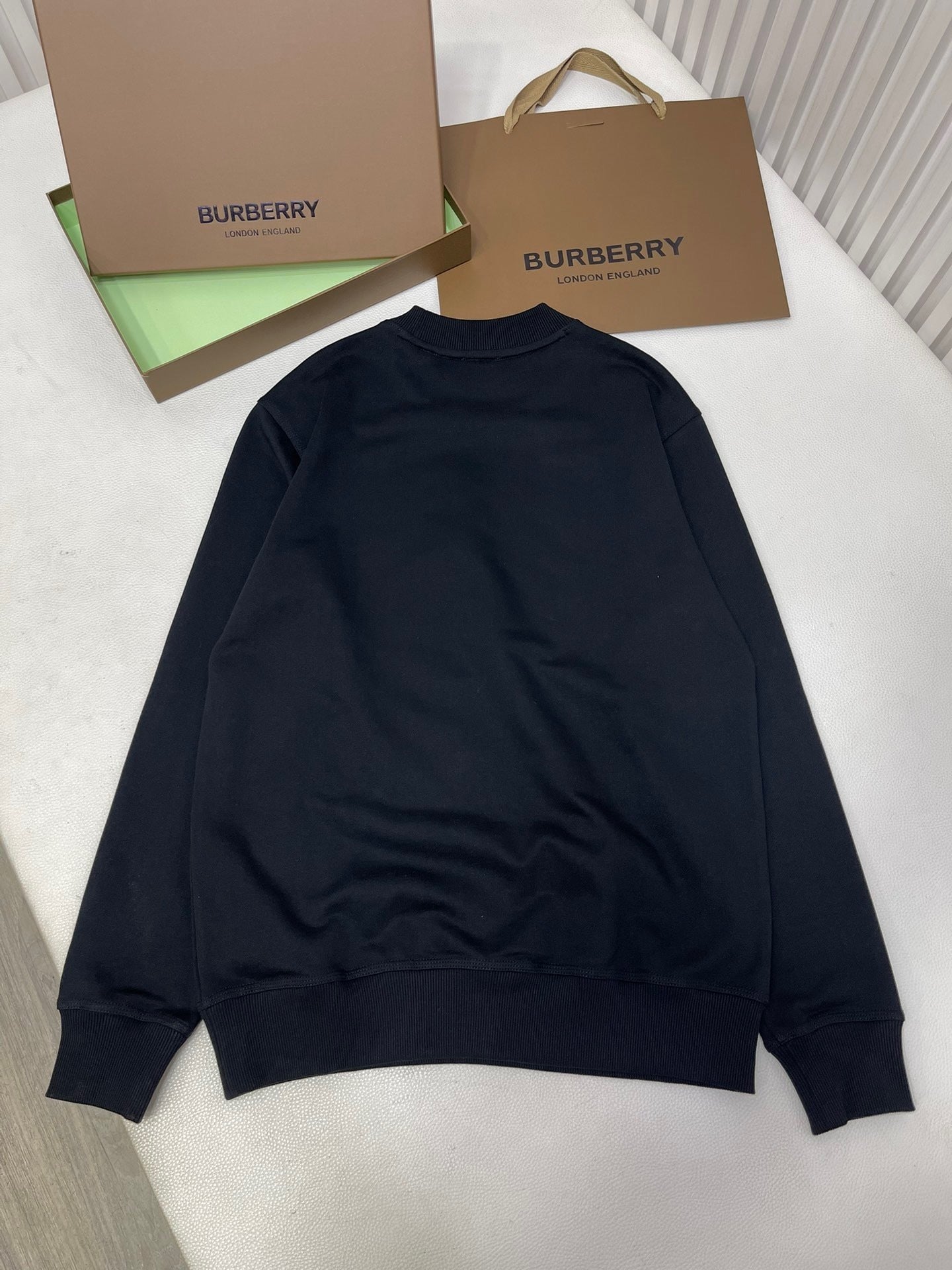 Burberry Check Label Cotton Sweatshirt "Black"